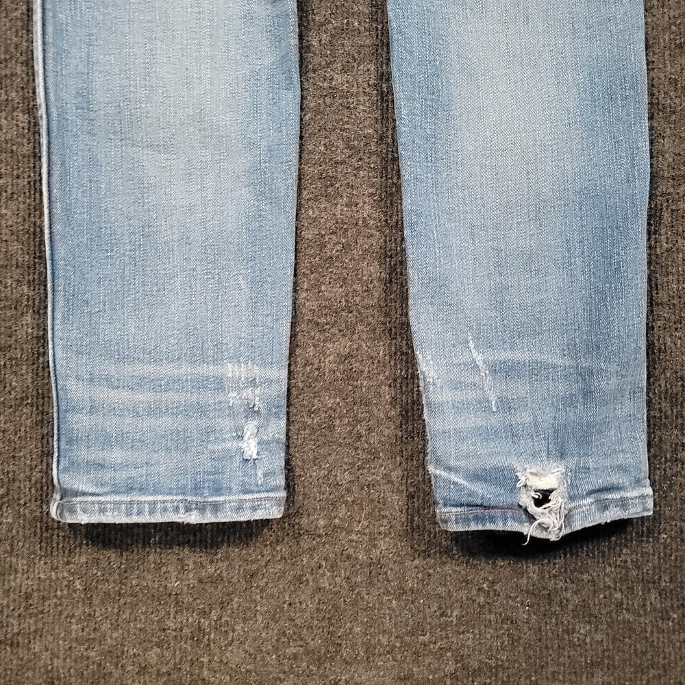 Madewell Women Slim Straight Jeans 28 Distressed Button Front - Picture 14 of 14